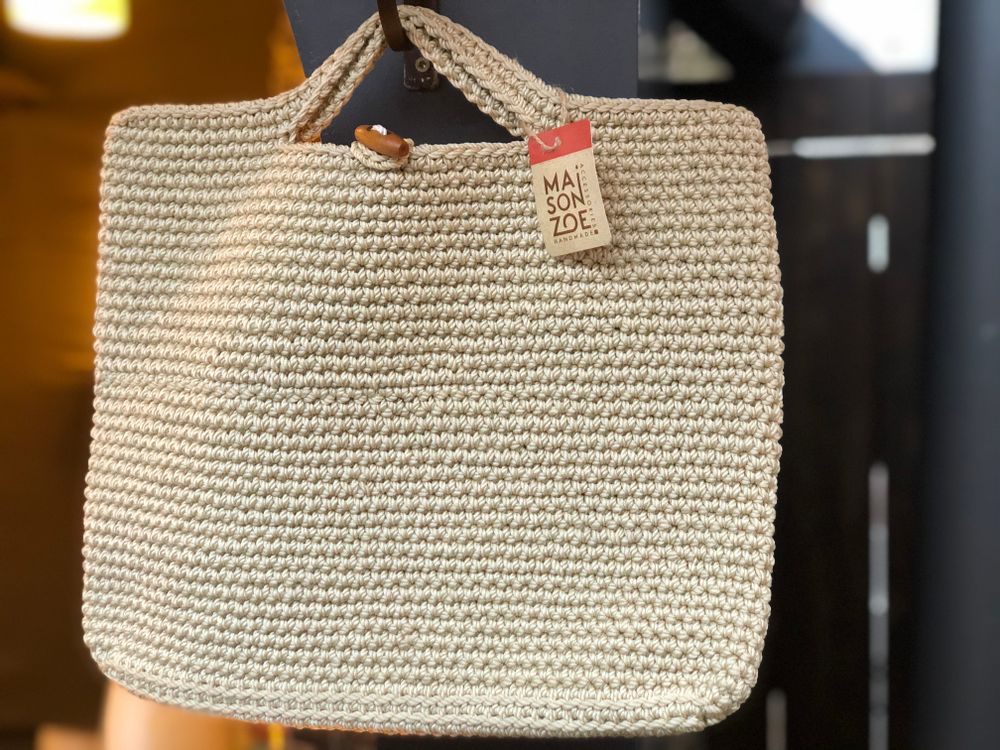 Bags and totes - Monac Handbag Crocheted Beige - MAISON ZOE