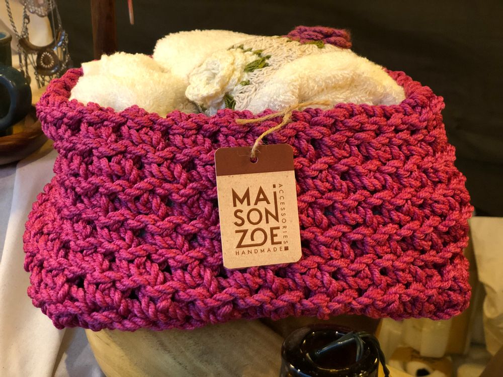 Tissus - Panier en tissu au crochet - MAISON ZOE