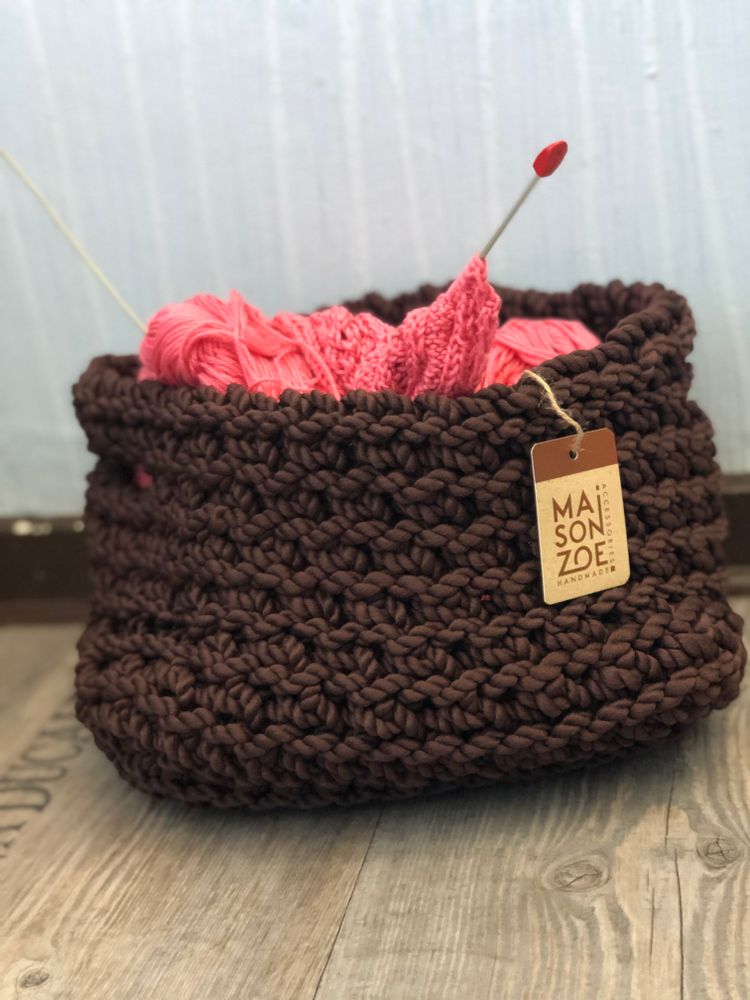 Tissus - Panier en tissu au crochet - MAISON ZOE