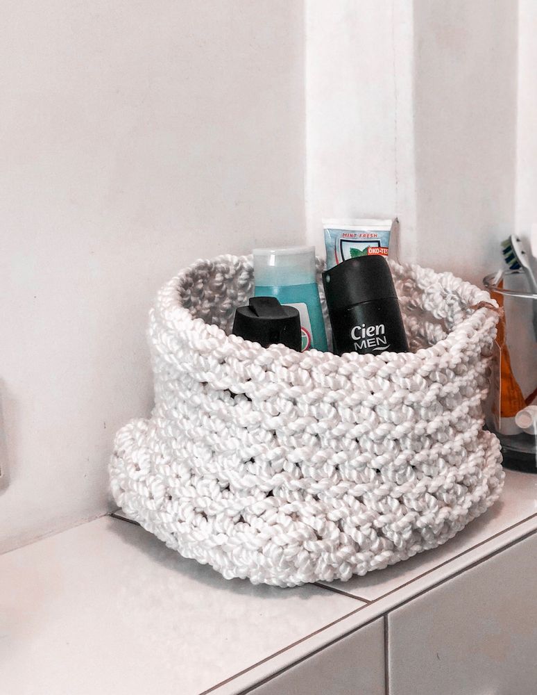 Tissus - Panier en tissu au crochet - MAISON ZOE