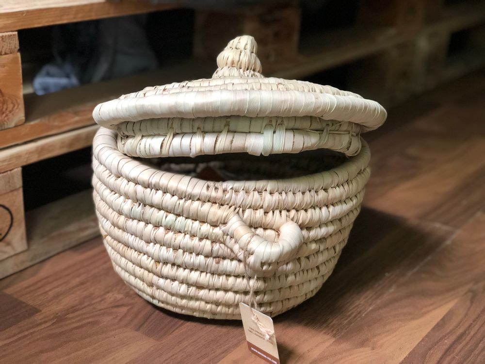 Objets de décoration - Panier de palmier en Wilery avec couvercle - MAISON ZOE