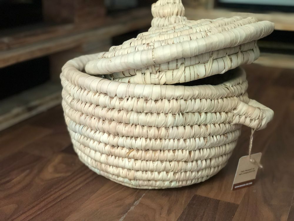 Objets de décoration - Panier de palmier en Wilery avec couvercle - MAISON ZOE