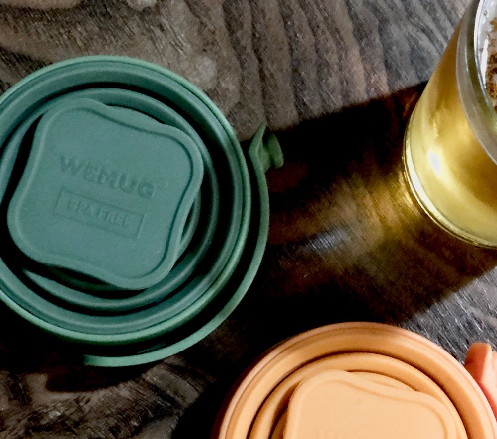 Cadeaux - Tyvek Pochette On-the-Go Mug en silicone pliable, tasse, bouteille - WEMUG