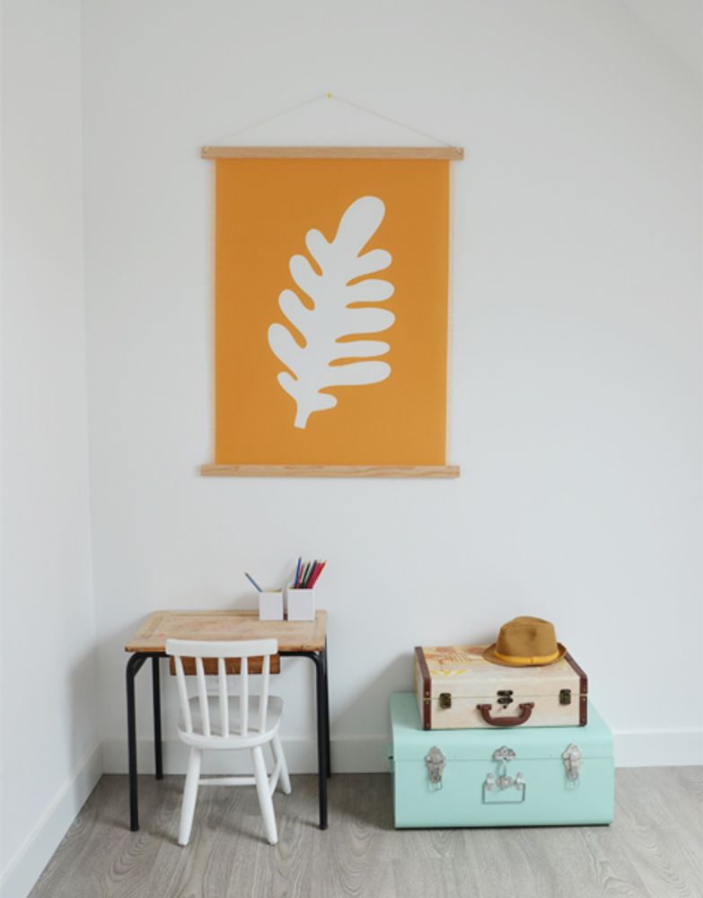 Autres décorations murales - TENTURE MURALE "LA FEUILLE OCRE" - SHANDOR