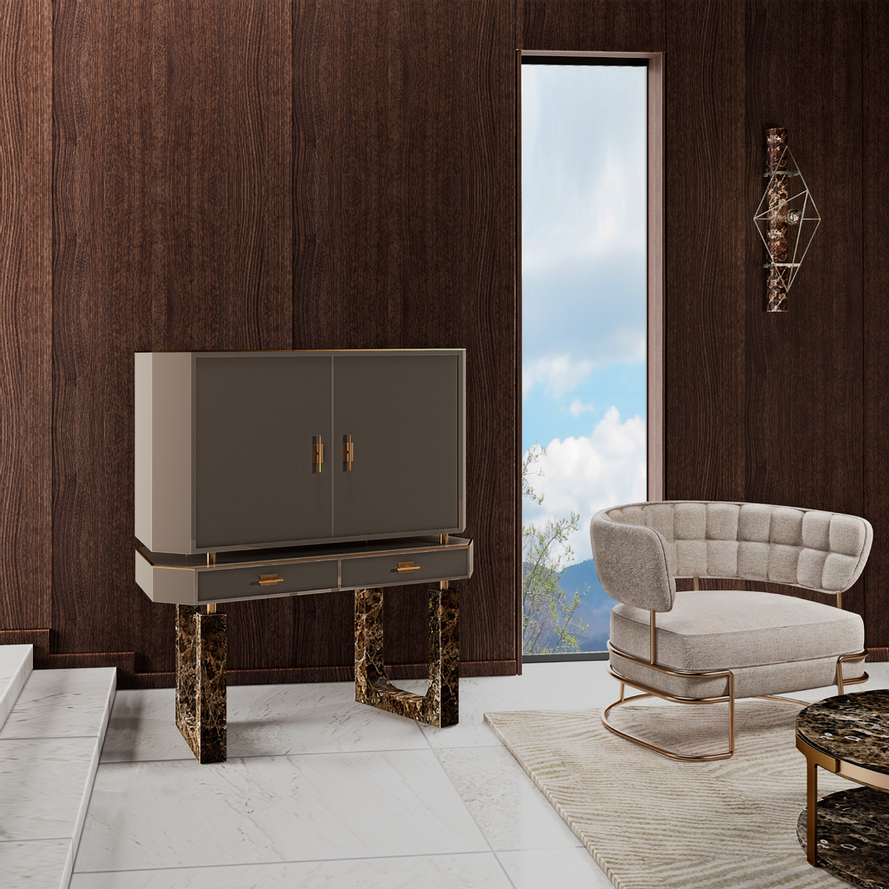 Bookshelves - Lincoln Drink Cabinet - PORUS STUDIO