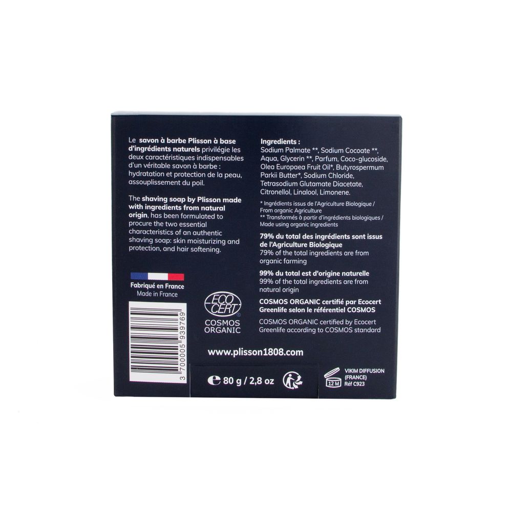 Spa - ECOCERT Shaving Soap with Organic Shea Butter - PLISSON