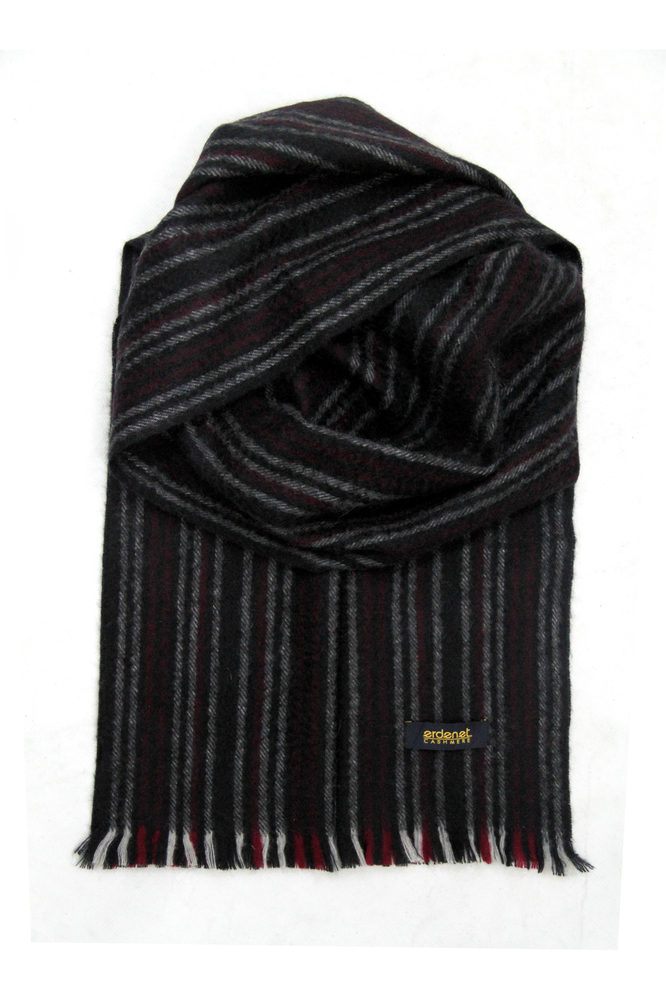 Scarves - Cashmere striped scarf - ERDENET CASHMERE