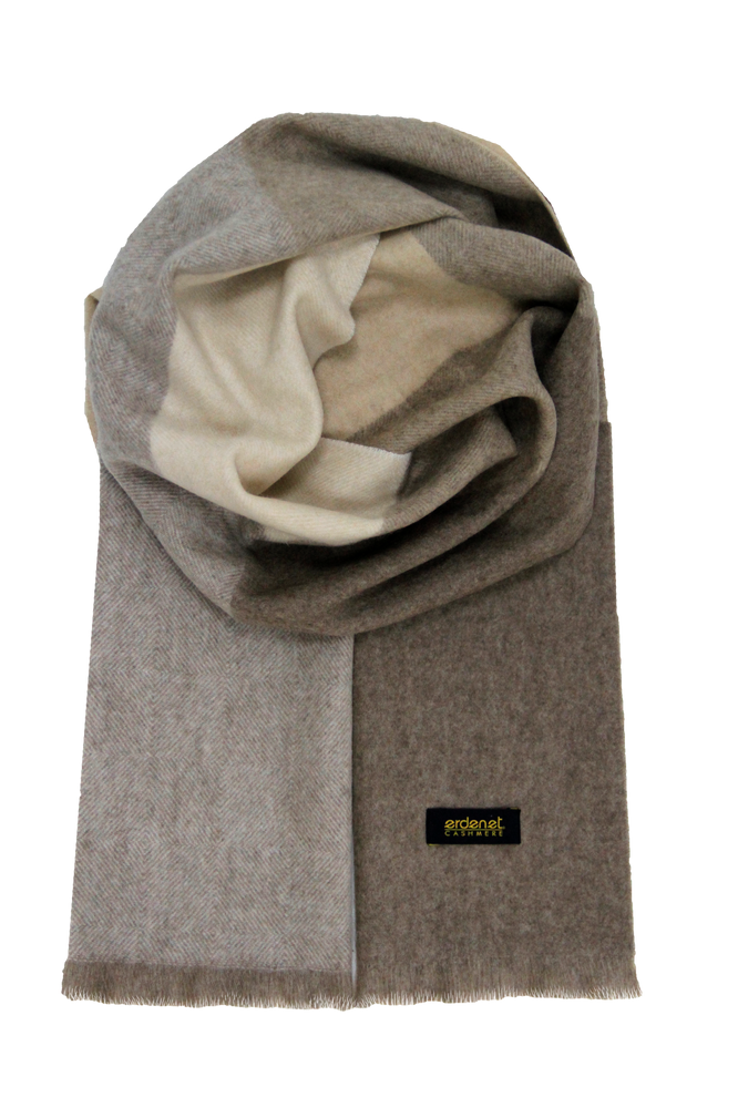 Scarves - 100% cashmere scarf in natural colors - ERDENET CASHMERE