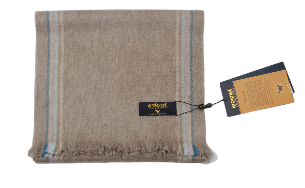 Scarves - 100% cashmere scarf in natural colors - ERDENET CASHMERE