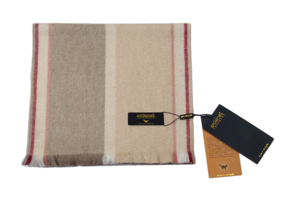 Scarves - 100% cashmere scarf in natural colors - ERDENET CASHMERE