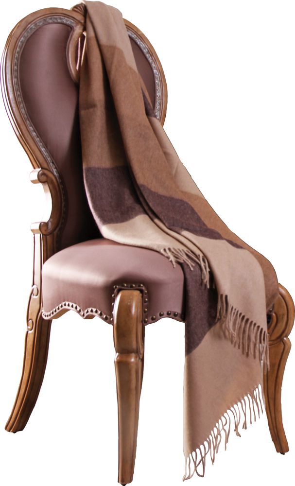 Throw blankets - Camel woven throw in natural colors - ERDENET CASHMERE