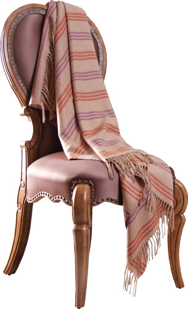 Throw blankets - Camel woven throw in natural colors - ERDENET CASHMERE