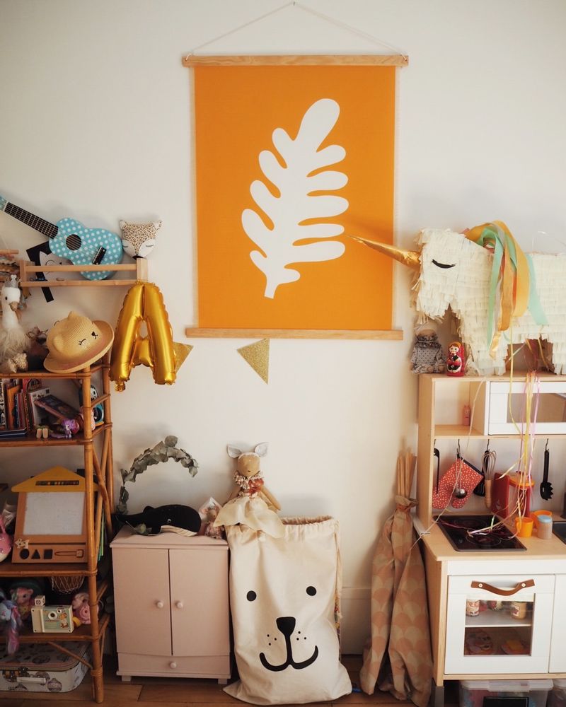 Autres décorations murales - TENTURE MURALE "LA FEUILLE OCRE" - SHANDOR