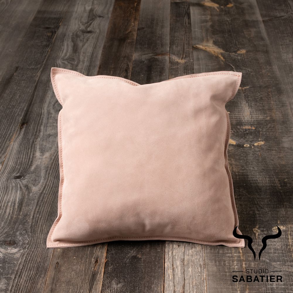 Coussins textile - Coussin cuir suédé double face. - MAISON YAK