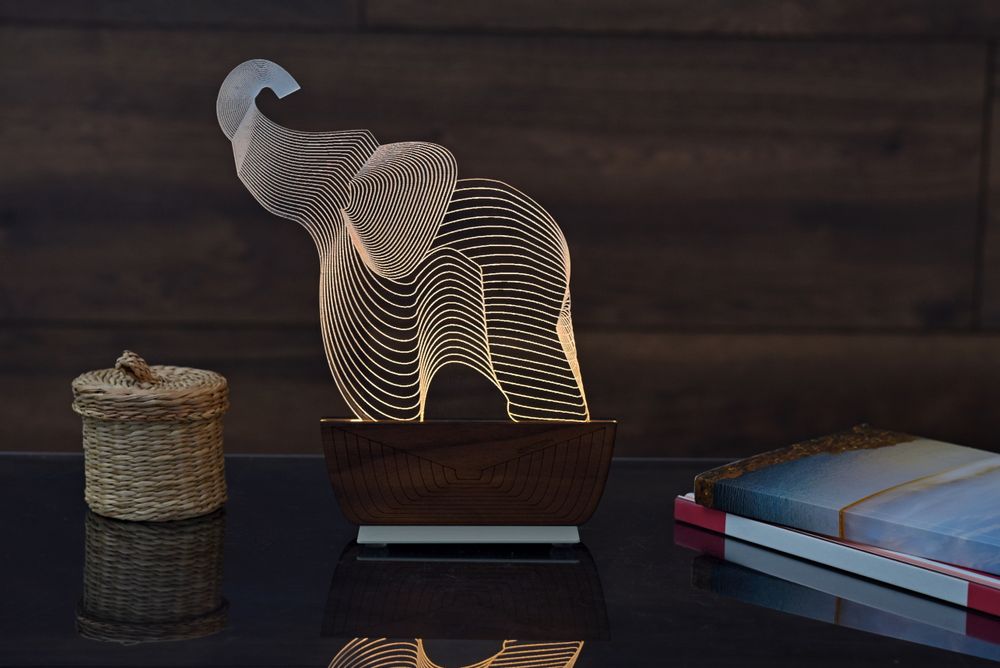 Table lamps - "Save an Elephant" table lamp - ZINTEH LIGHTING