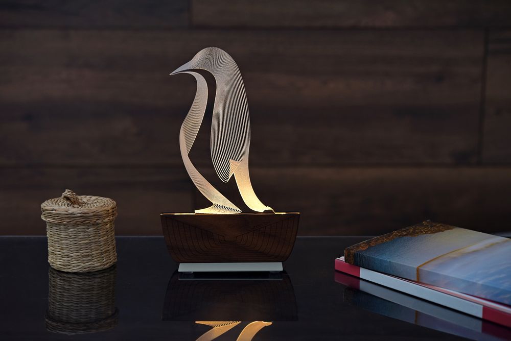 Lampes de table - "Save a Penguin" lampe de table - ZINTEH LIGHTING