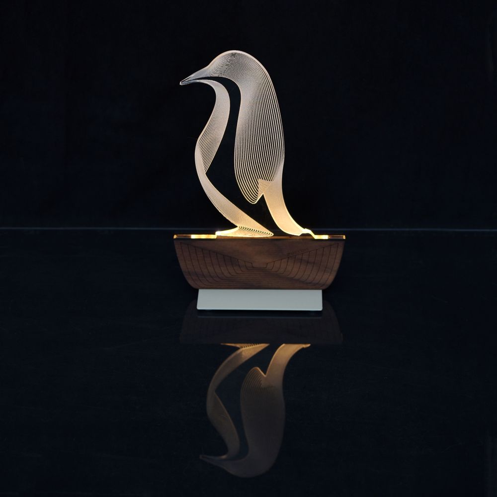 Lampes de table - "Save a Penguin" lampe de table - ZINTEH LIGHTING