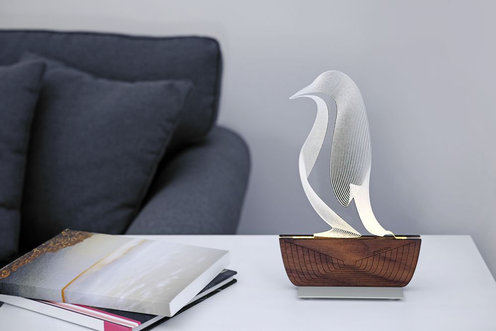 Lampes de table - "Save a Penguin" lampe de table - ZINTEH LIGHTING