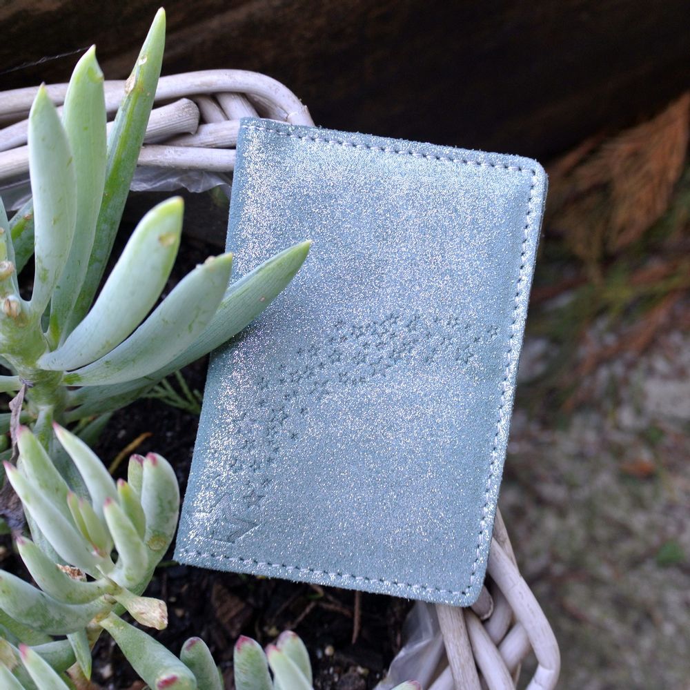 Petite maroquinerie - Etui à cartes Double en cuir Pailleté - LA CARTABLIÈRE
