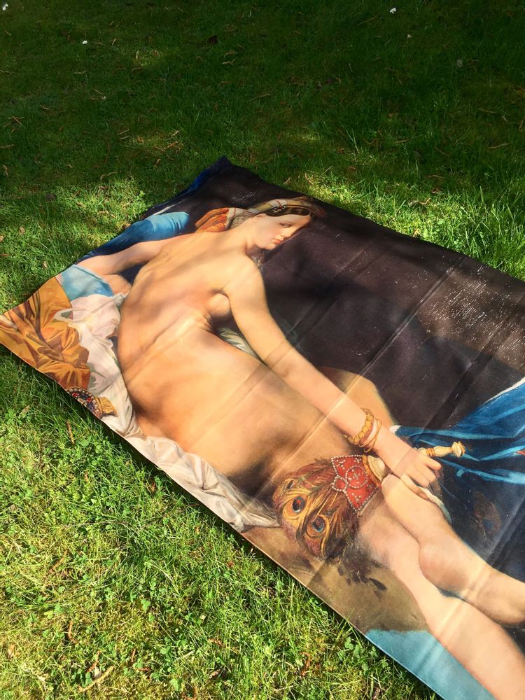 Gifts - Large velvet microfiber bath towel The Duchess of Valentinois - OLDREGIME