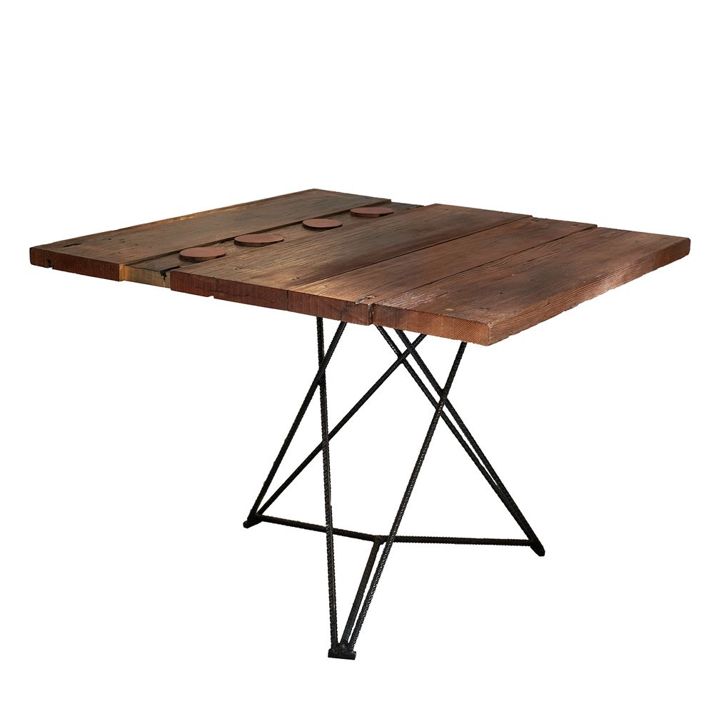 Dining Tables - Star base with “upcycling wooden” top - LIVING MEDITERANEO