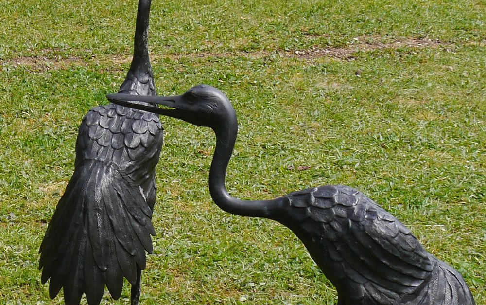 Outdoor decorative accessories - ZOUROU, Set of 3 Japanese cranes - THIERRY GERBER