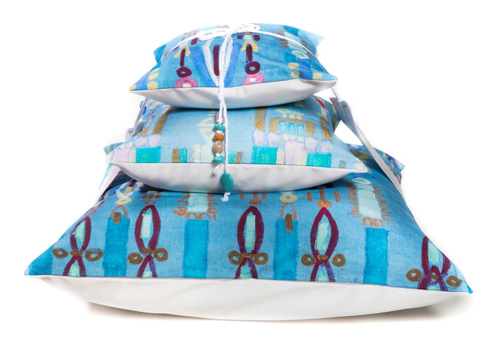 Homewear - Pyramid printed cushions collection with a belt - LE BOTTEGHE SU GOLOGONE