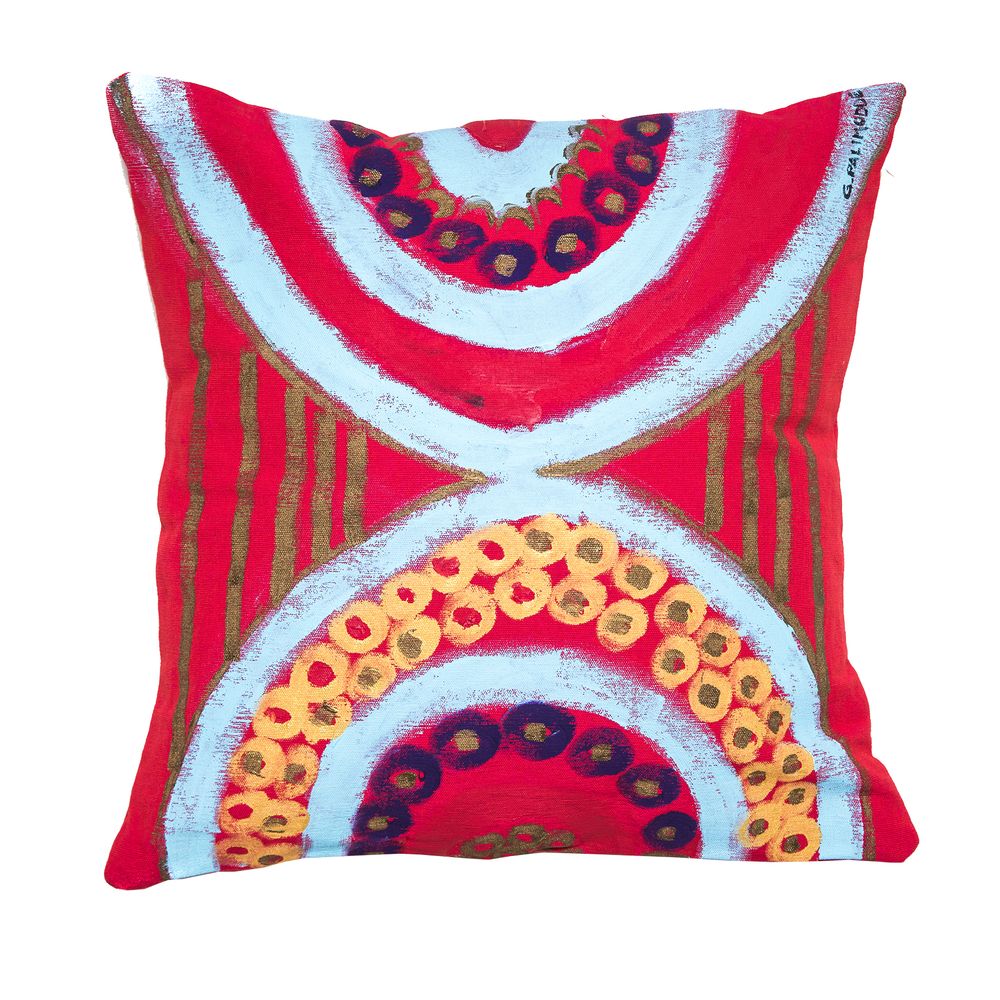 Cushions - Hand-painted Cushions - LE BOTTEGHE SU GOLOGONE NE PAS UTILISER