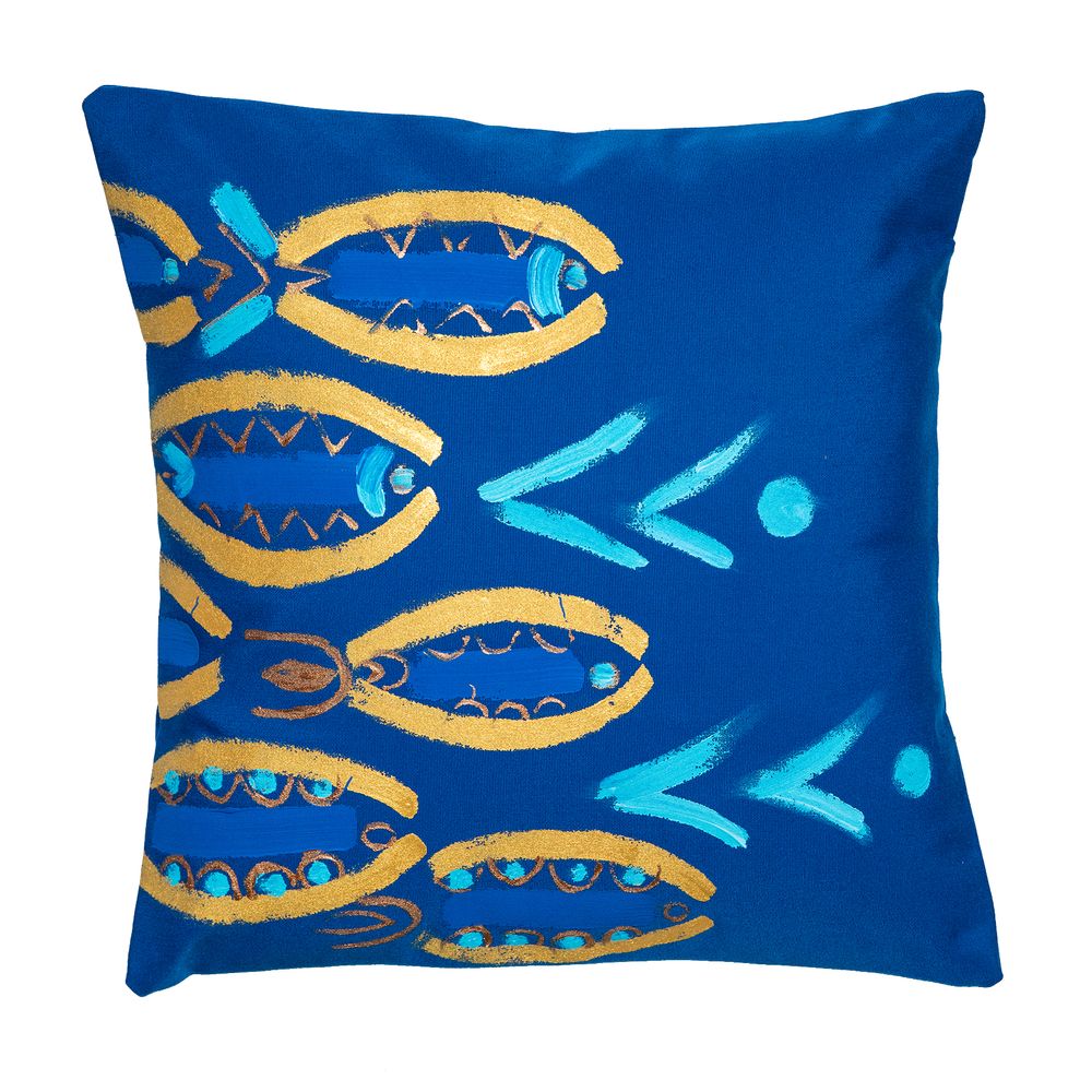 Cushions - Hand-painted Cushions - LE BOTTEGHE SU GOLOGONE NE PAS UTILISER