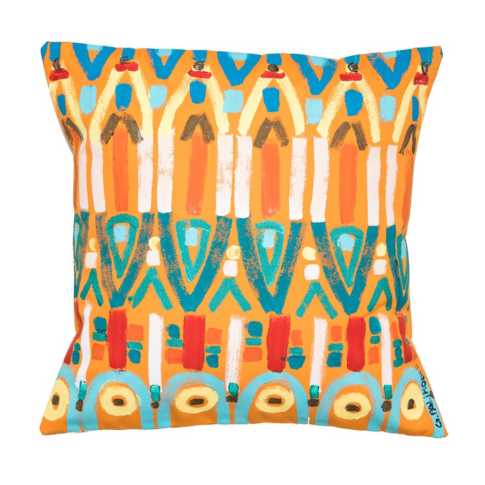 Cushions - Hand-painted Cushions - LE BOTTEGHE SU GOLOGONE NE PAS UTILISER