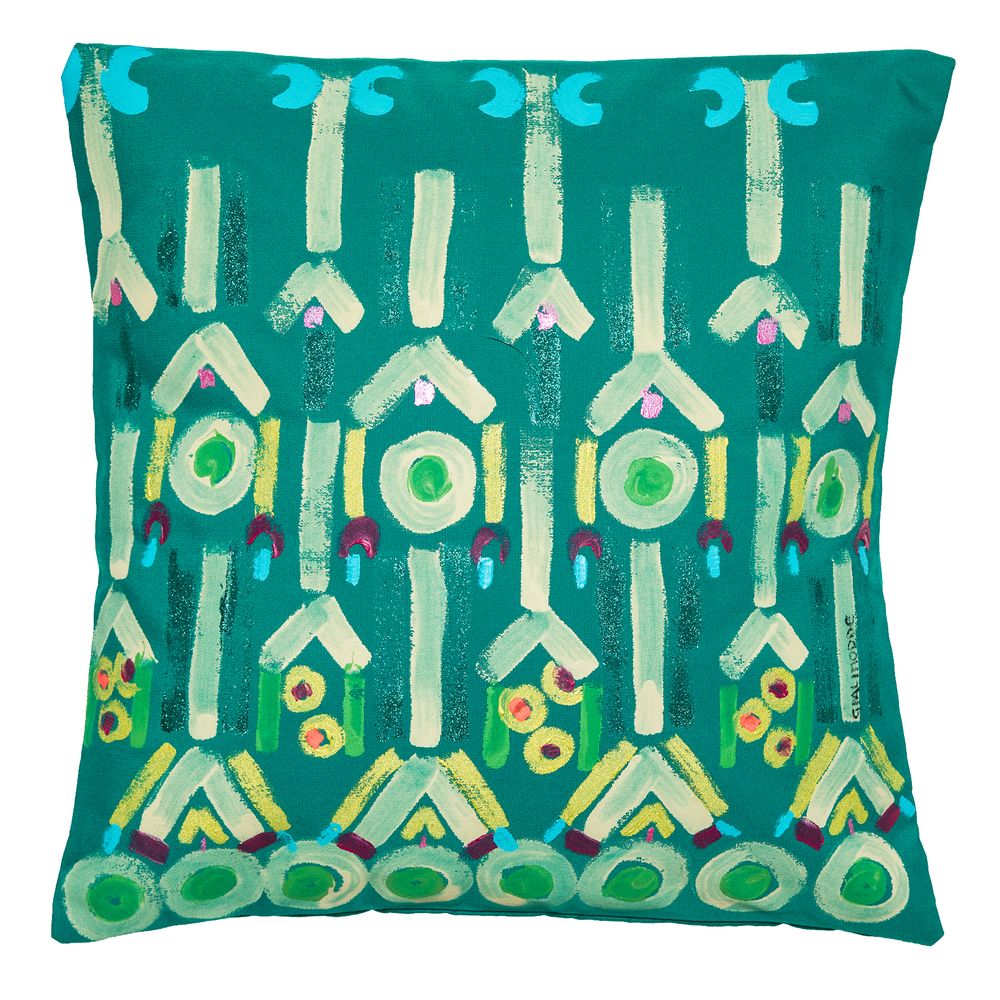 Cushions - Hand-painted Cushions - LE BOTTEGHE SU GOLOGONE NE PAS UTILISER