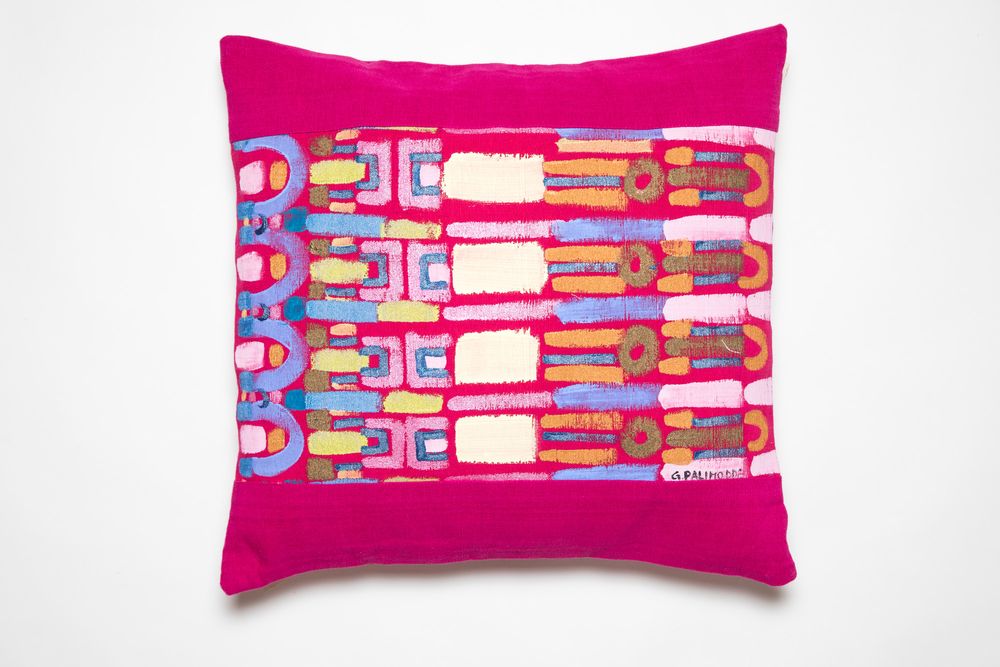 Cushions - Hand-painted Cushions - LE BOTTEGHE SU GOLOGONE NE PAS UTILISER