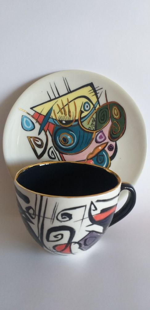 Ceramic - Enigma cups&saucers /DORA - ENIGMA