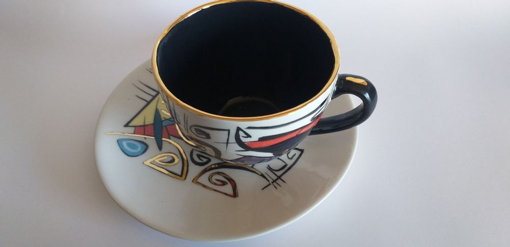 Ceramic - Enigma cups&saucers /DORA - ENIGMA
