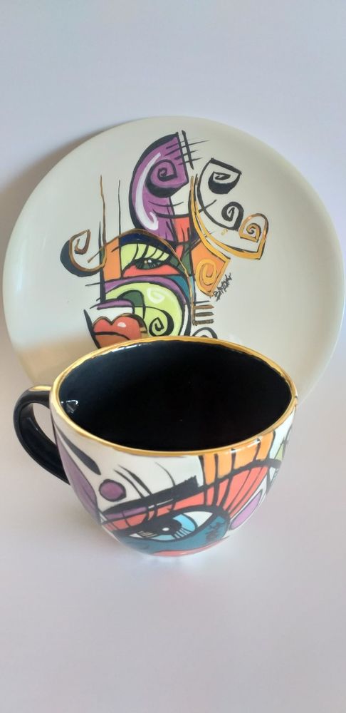 Ceramic - ENIGMA cups&saucers / SKY - ENIGMA