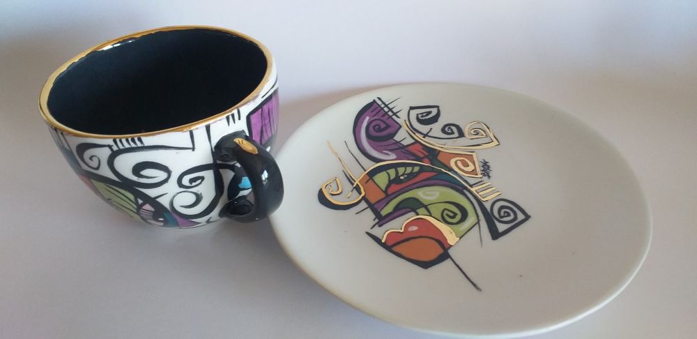 Ceramic - ENIGMA cups&saucers / SKY - ENIGMA