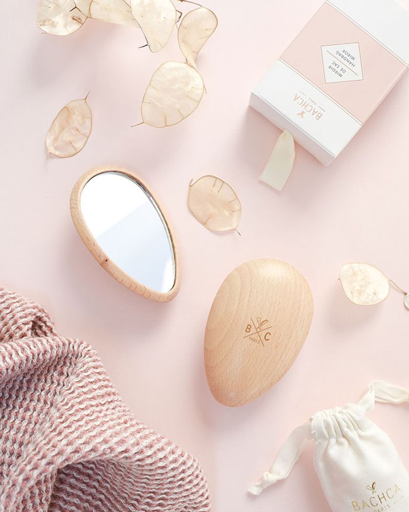 Accessoires cheveux - Miroir à main + pochette - BACHCA