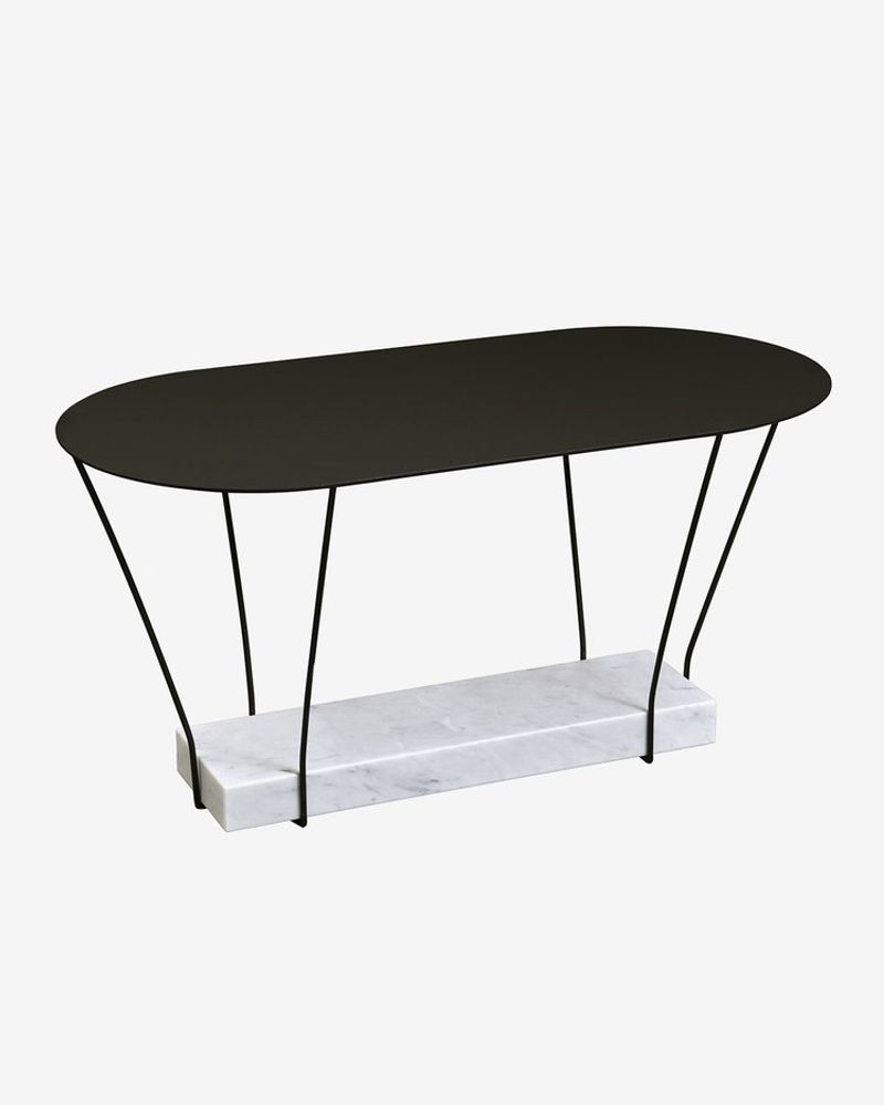 Unique pieces - LEST coffee table with Carrara marble block. - RADAR INTERIOR