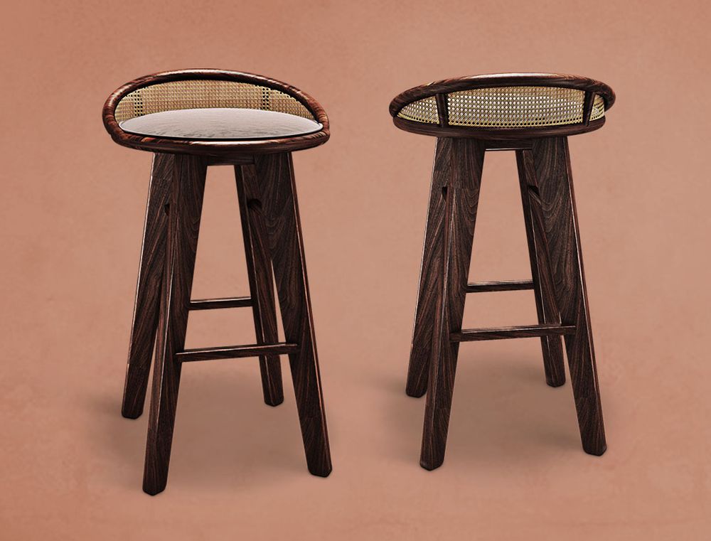 Stools - Brummell Bar Stool - WOOD TAILORS CLUB