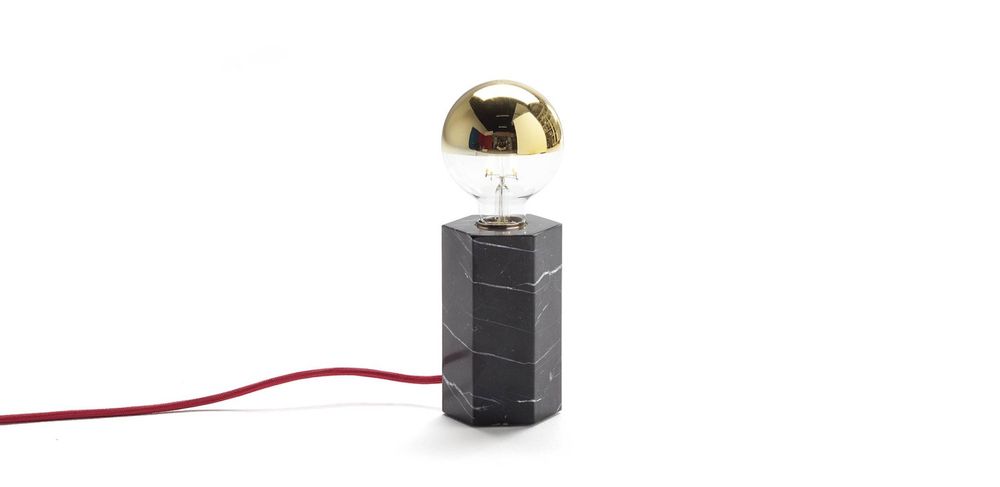 Outdoor table lamps - MARBLELOUS HEX LAMP - TONICIE'S