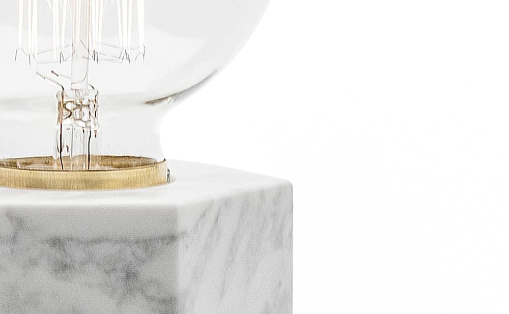 Outdoor table lamps - MARBLELOUS HEX LAMP - TONICIE'S