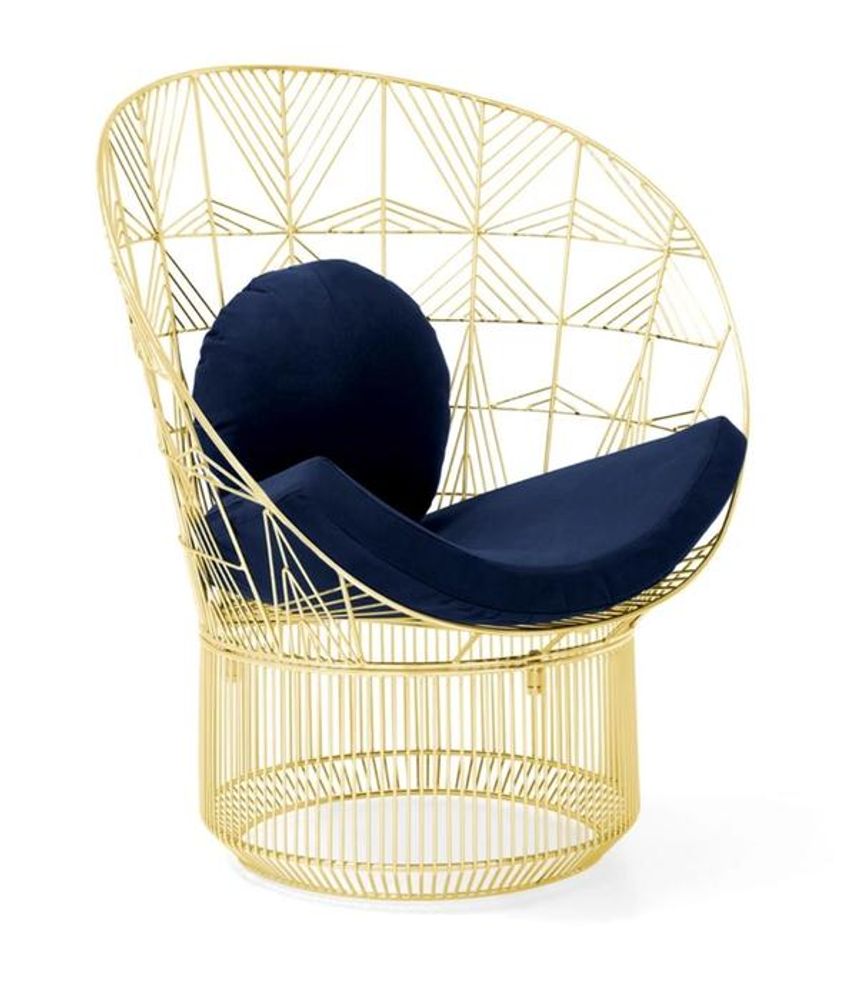 Armchairs - PEACOCK WIRE LOUNGE CHAIR - TONICIE'S