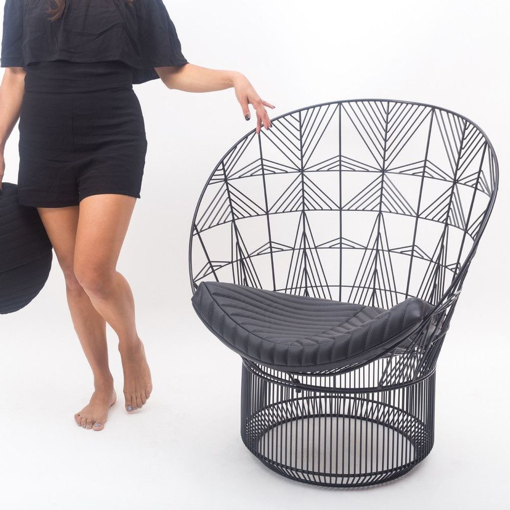 Armchairs - PEACOCK WIRE LOUNGE CHAIR - TONICIE'S