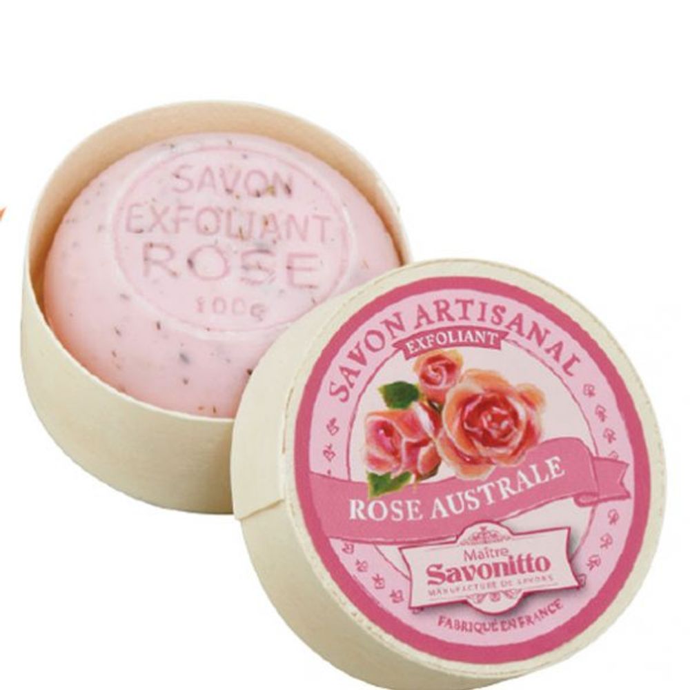 Savons - savon exfoliant dans sa boite en bois - MAÎTRE SAVONITTO