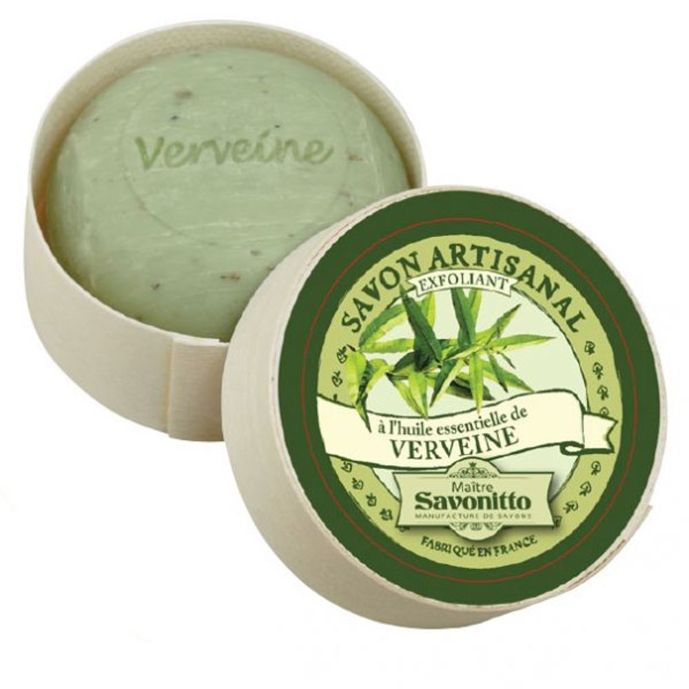 Savons - savon exfoliant dans sa boite en bois - MAÎTRE SAVONITTO