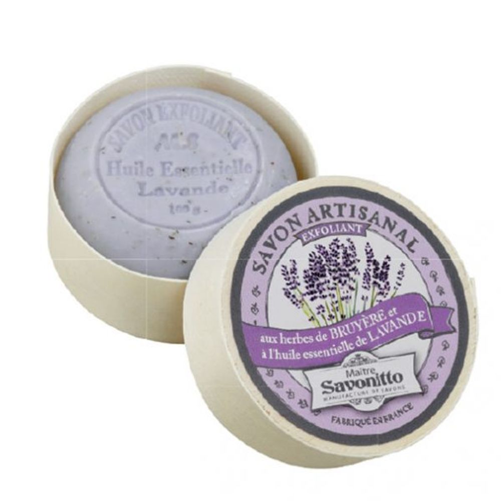 Savons - savon exfoliant dans sa boite en bois - MAÎTRE SAVONITTO