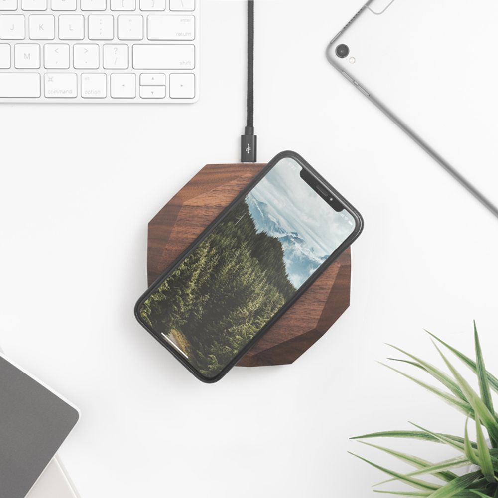 Office furniture and storage - QI Wooden Wireless charger - OAKYWOOD