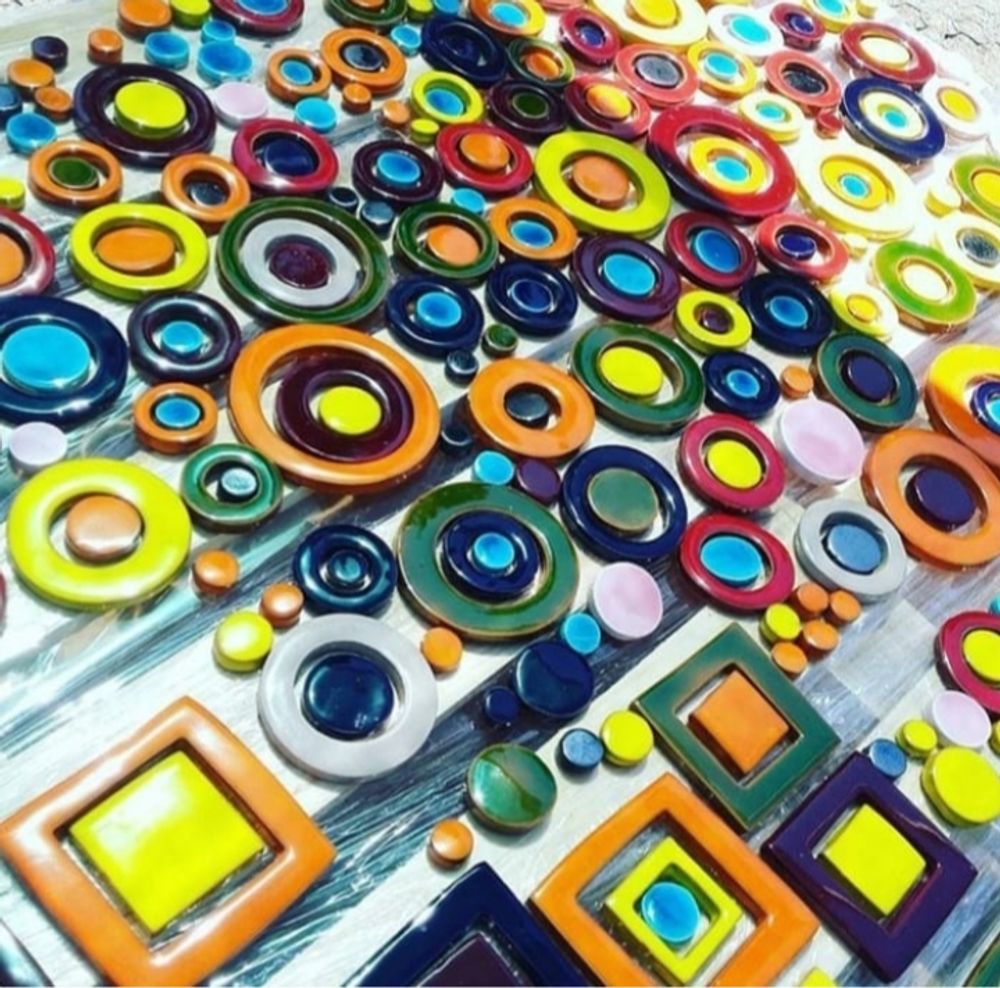 Ceramic - Multicolours ceramic discs - MARSIA STUDIO CERAMICHE DI MARIELLA SIANO