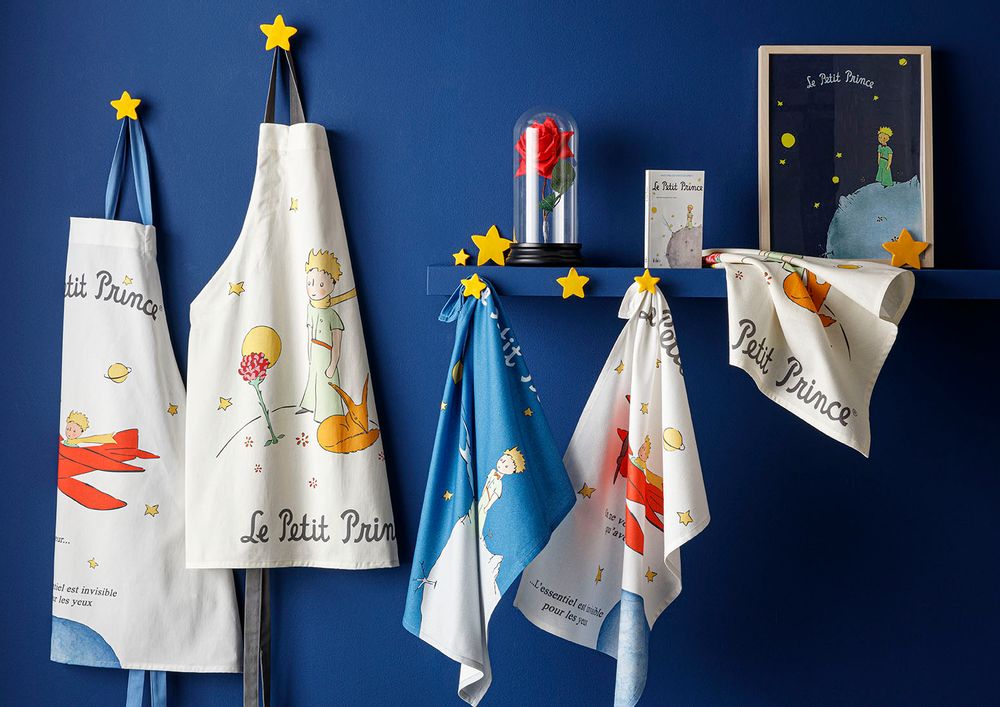 Torchons textile - Torchon imprimé Le Petit Prince® - Avion de St Ex. - COUCKE