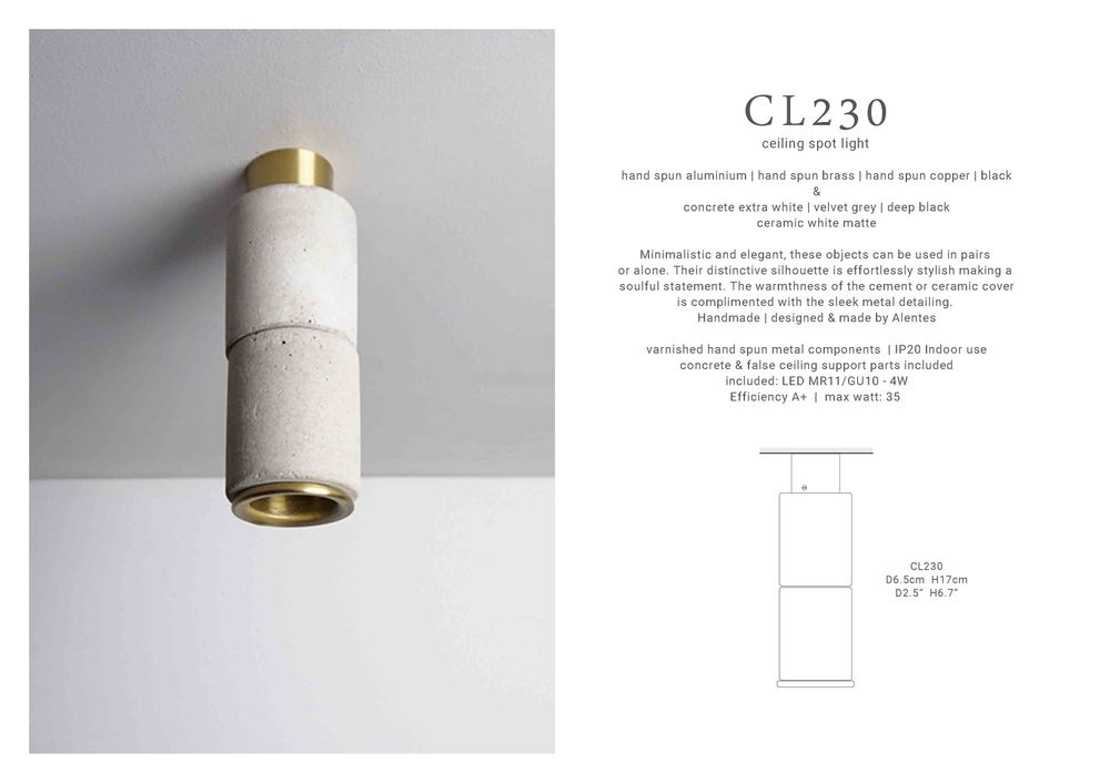 Design objects - CL230 - ceiling mounted spotlights - ALENTES